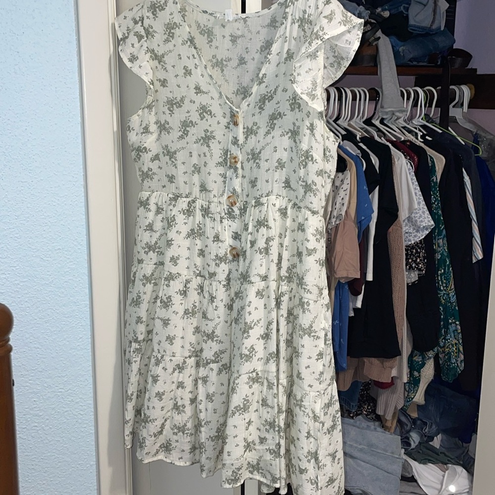 White Floral Dress